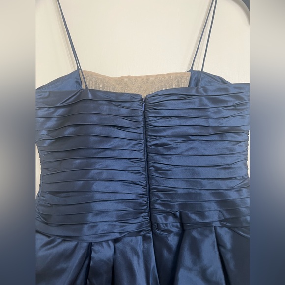 Badgley mischka navy rhinestone mesh bubble cocktail dress size 2 - Picture 6 of 9